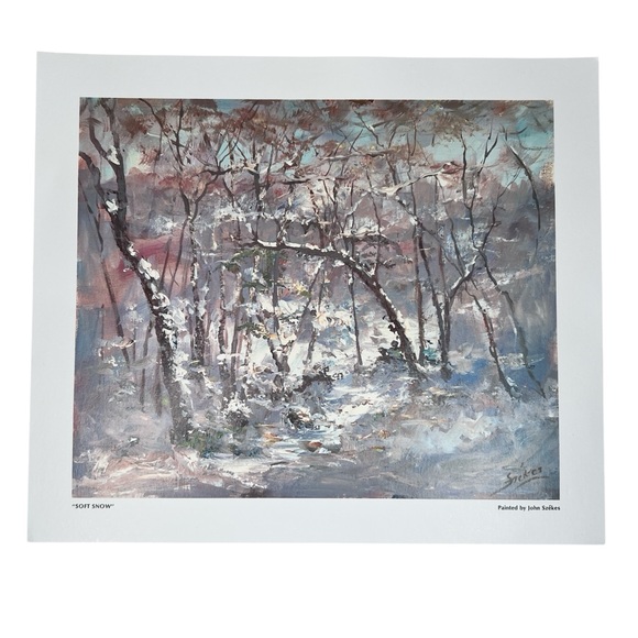 Other - Vintage Print of Original Painting "Soft Snow" by Hungarian Artist John Szekes